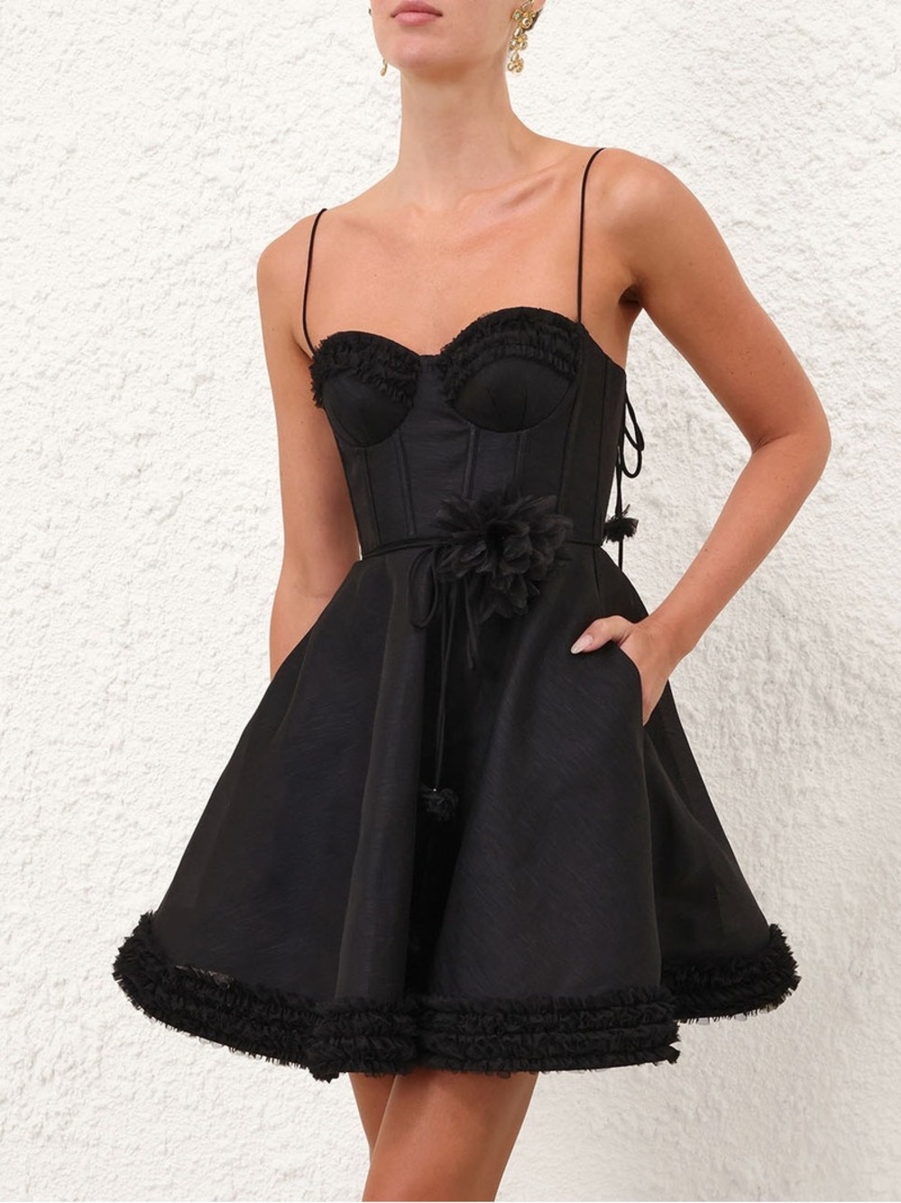 Zimmerman LUNA RUFFLE MINI DRESS, BRAND NEW, Size 1 US 6, $1,600